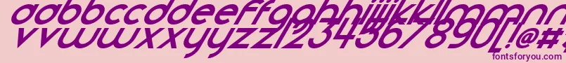 SmoothCircularsItalic Font – Purple Fonts on Pink Background