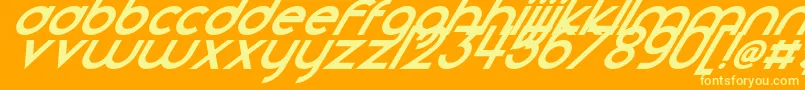 SmoothCircularsItalic Font – Yellow Fonts on Orange Background