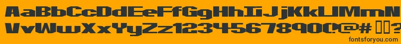 Motorcycleemptiness Font – Black Fonts on Orange Background