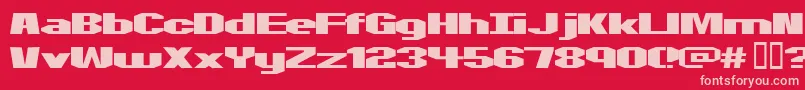 Motorcycleemptiness Font – Pink Fonts on Red Background