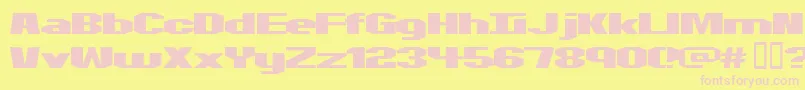 Motorcycleemptiness Font – Pink Fonts on Yellow Background