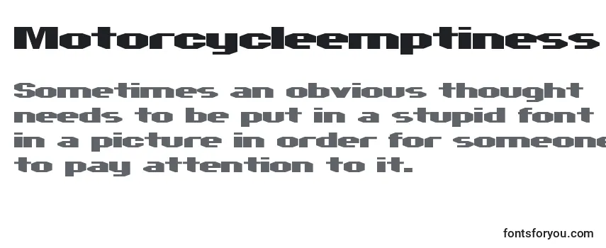 Motorcycleemptiness Font