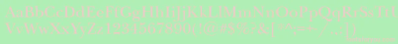 Newbaskervillettt Font – Pink Fonts on Green Background