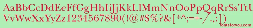 Newbaskervillettt Font – Red Fonts on Green Background