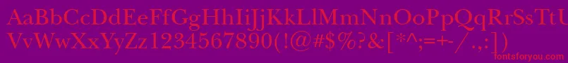 Newbaskervillettt Font – Red Fonts on Purple Background