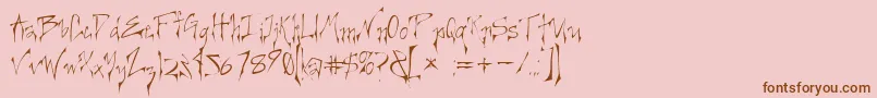 Creel Font – Brown Fonts on Pink Background
