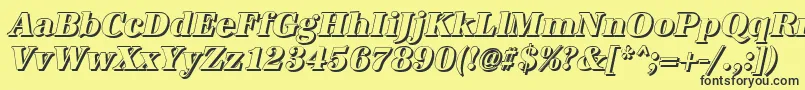 AntiquashCdXboldItalic Font – Black Fonts on Yellow Background