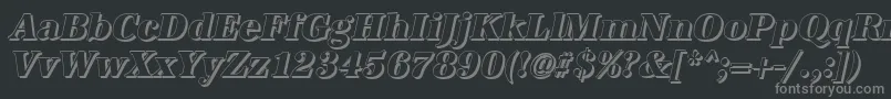 AntiquashCdXboldItalic Font – Gray Fonts on Black Background