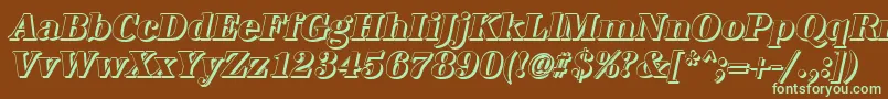 AntiquashCdXboldItalic Font – Green Fonts on Brown Background