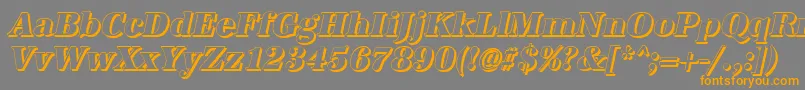 AntiquashCdXboldItalic Font – Orange Fonts on Gray Background