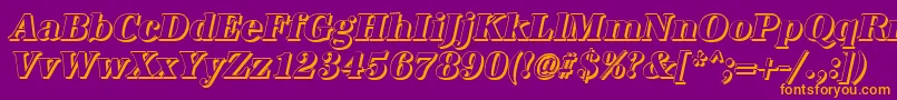 AntiquashCdXboldItalic Font – Orange Fonts on Purple Background