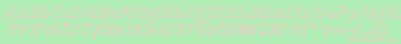 AntiquashCdXboldItalic Font – Pink Fonts on Green Background