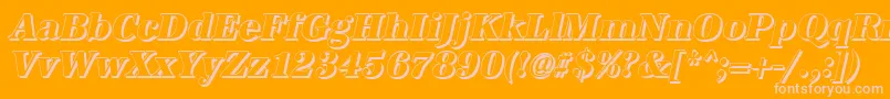 fuente AntiquashCdXboldItalic – Fuentes Rosadas Sobre Fondo Naranja