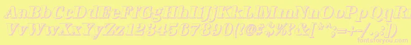 AntiquashCdXboldItalic Font – Pink Fonts on Yellow Background