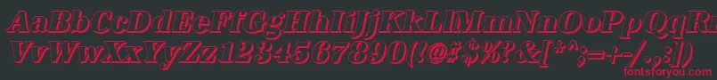 AntiquashCdXboldItalic-Schriftart – Rote Schriften auf schwarzem Hintergrund