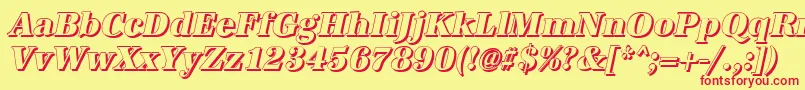 AntiquashCdXboldItalic Font – Red Fonts on Yellow Background