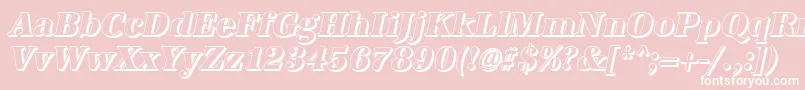 AntiquashCdXboldItalic Font – White Fonts on Pink Background