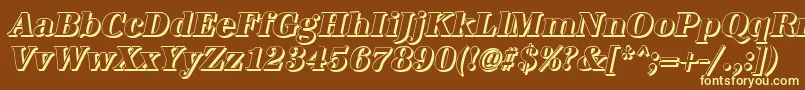 AntiquashCdXboldItalic Font – Yellow Fonts on Brown Background