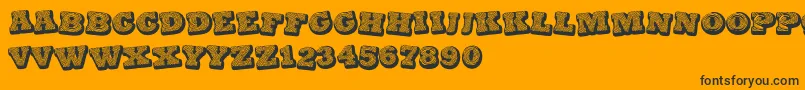 BlackSpiral Font – Black Fonts on Orange Background