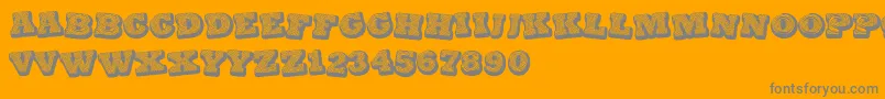 BlackSpiral Font – Gray Fonts on Orange Background