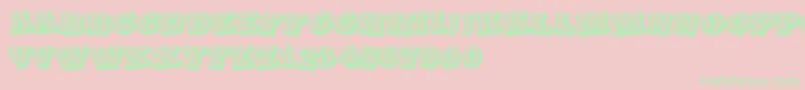 BlackSpiral Font – Green Fonts on Pink Background