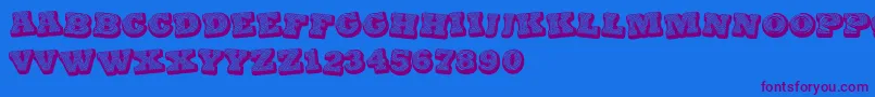 BlackSpiral Font – Purple Fonts on Blue Background