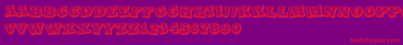 fuente BlackSpiral – Fuentes Rojas Sobre Fondo Morado