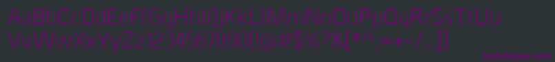 Шрифт BordaRegular – фиолетовые шрифты на чёрном фоне