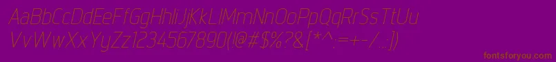 IntropolLightitalic Font – Brown Fonts on Purple Background