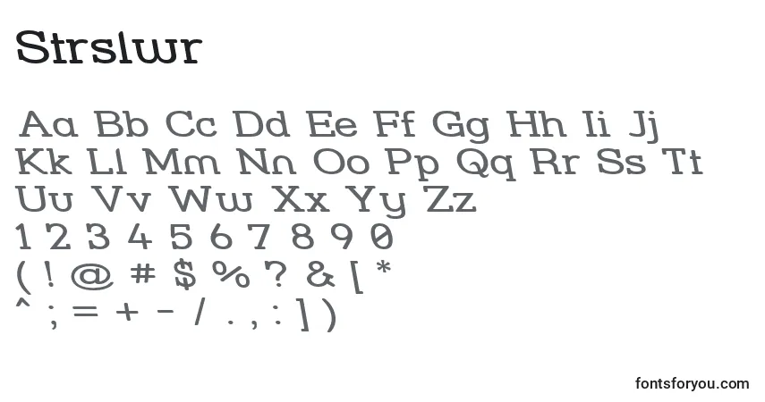 Fuente Strslwr - alfabeto, números, caracteres especiales