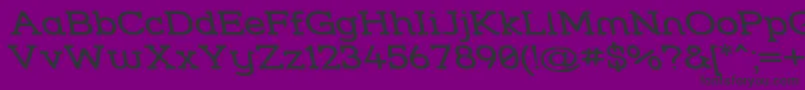 Strslwr-fontti – mustat fontit violetilla taustalla