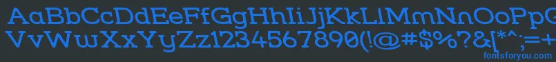 Strslwr Font – Blue Fonts on Black Background