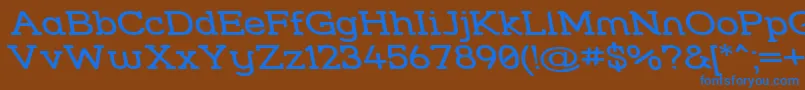 Strslwr Font – Blue Fonts on Brown Background
