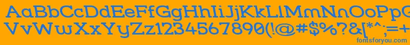 Weitere Informationen zur Strslwr-Schriftart Strslwr-Schriftart – Blaue Schriften auf orangefarbenem Hintergrund