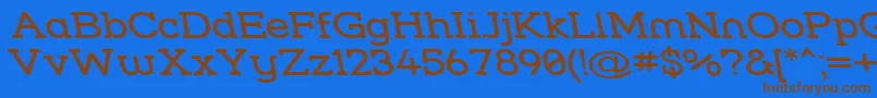 Strslwr Font – Brown Fonts on Blue Background