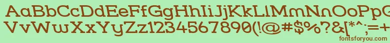 Strslwr Font – Brown Fonts on Green Background