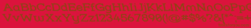 Strslwr Font – Brown Fonts on Red Background
