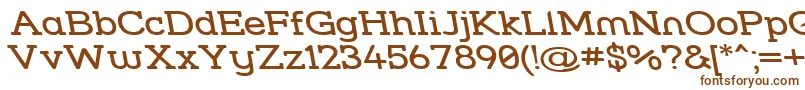 Strslwr-fontti – ruskeat fontit valkoisella taustalla