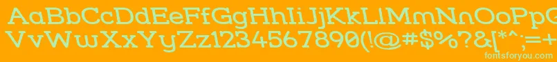 Strslwr Font – Green Fonts on Orange Background