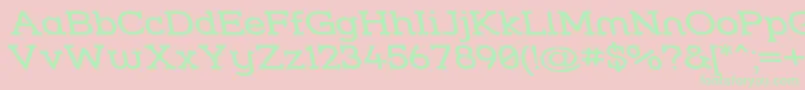 Strslwr-Schriftart – Grüne Schriften auf rosa Hintergrund