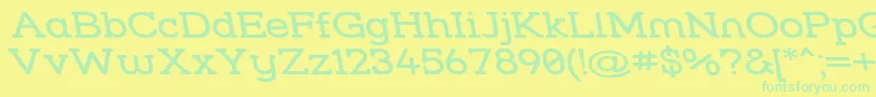 fuente Strslwr – Fuentes Verdes Sobre Fondo Amarillo