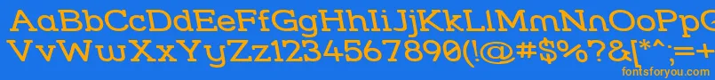Strslwr Font – Orange Fonts on Blue Background