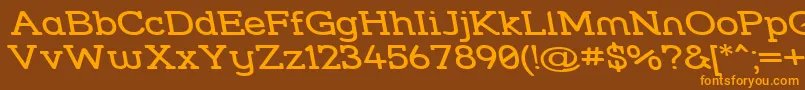 Strslwr Font – Orange Fonts on Brown Background