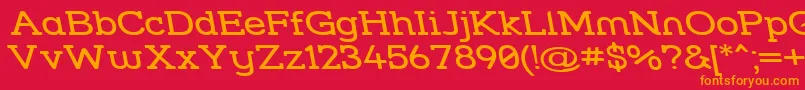 Strslwr Font – Orange Fonts on Red Background