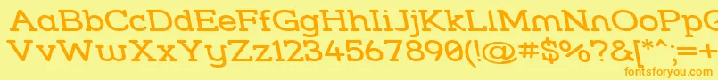 Strslwr Font – Orange Fonts on Yellow Background
