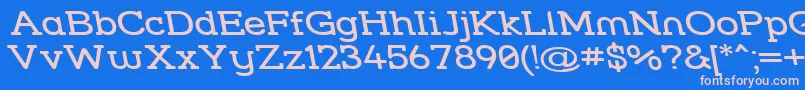 Strslwr Font – Pink Fonts on Blue Background