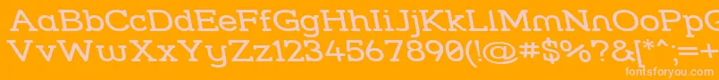 Strslwr Font – Pink Fonts on Orange Background