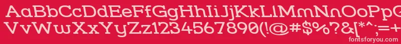 Strslwr Font – Pink Fonts on Red Background