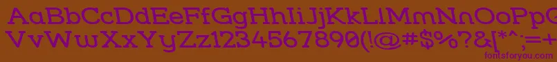 Шрифт Strslwr – фиолетовые шрифты на коричневом фоне