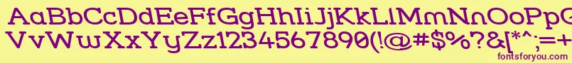 Strslwr Font – Purple Fonts on Yellow Background